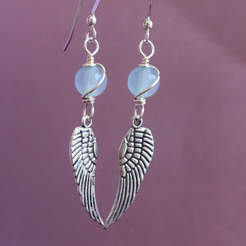 Beautiful Angel Wing Earrings - Picture 3 of 3